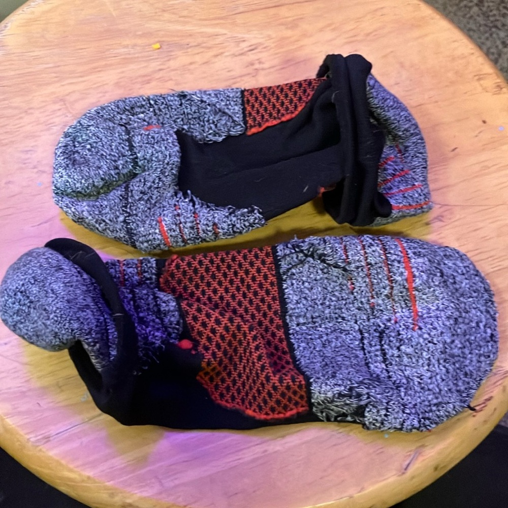 Worn ankle socks